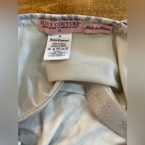 JUICY COUTURE Grey Leopard Print Athletic Tank Top Medium - Picture 9 of 10